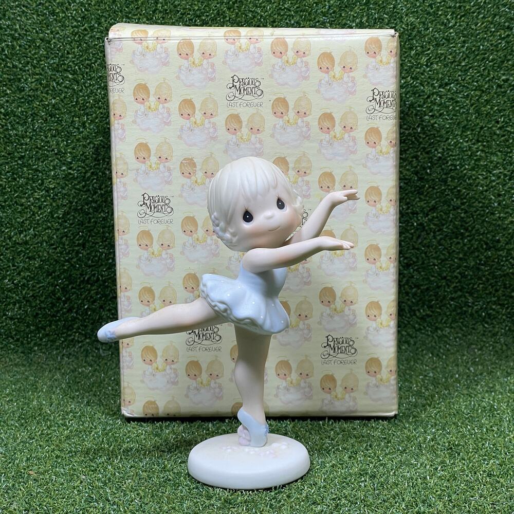 Vintage Precious Moments Lord, Turn My Life Around Porcelain Ballerina Figurine